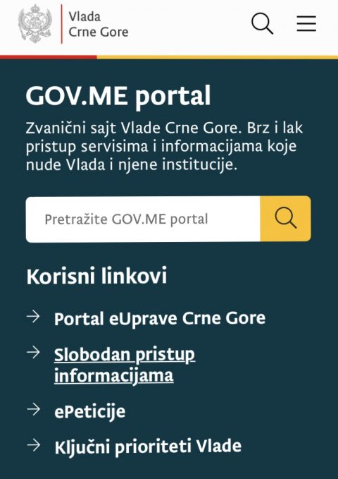 Novi portal Vlade CG u potpunosti pristupačan osobama oštećenog vida